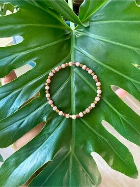 Rhodochrosite & Hematite bracelet (one)